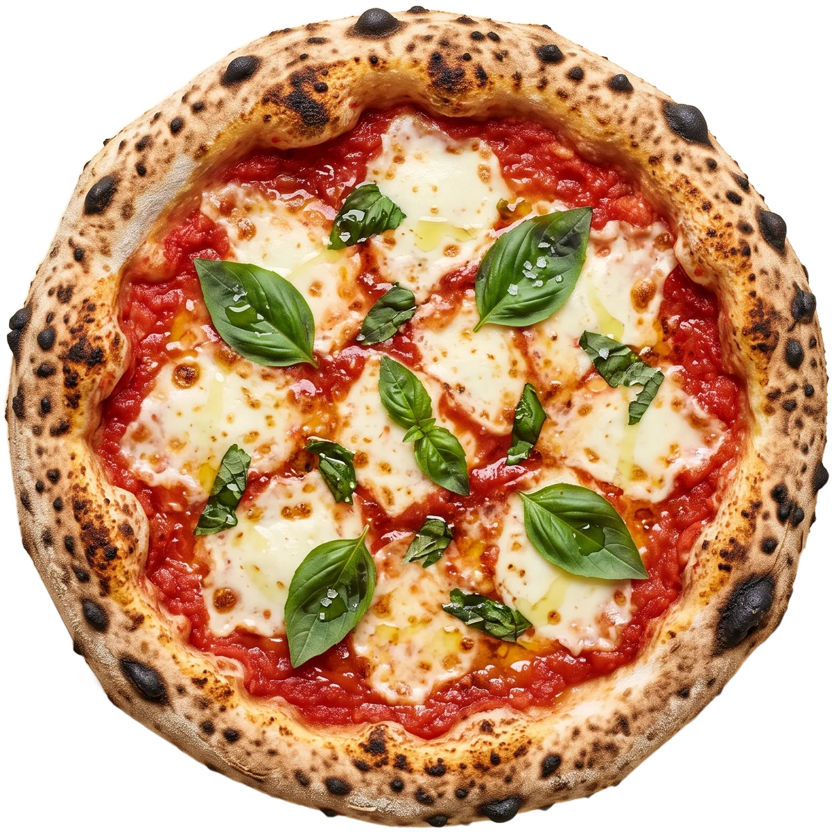 Fiamma Margherita Neapolitan pizza with Fior di Latte and fresh basil